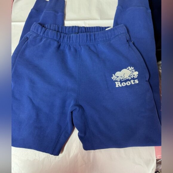Roots Sweat Pant Zip Up Pockets Men Blue XS - Picture 2 of 6